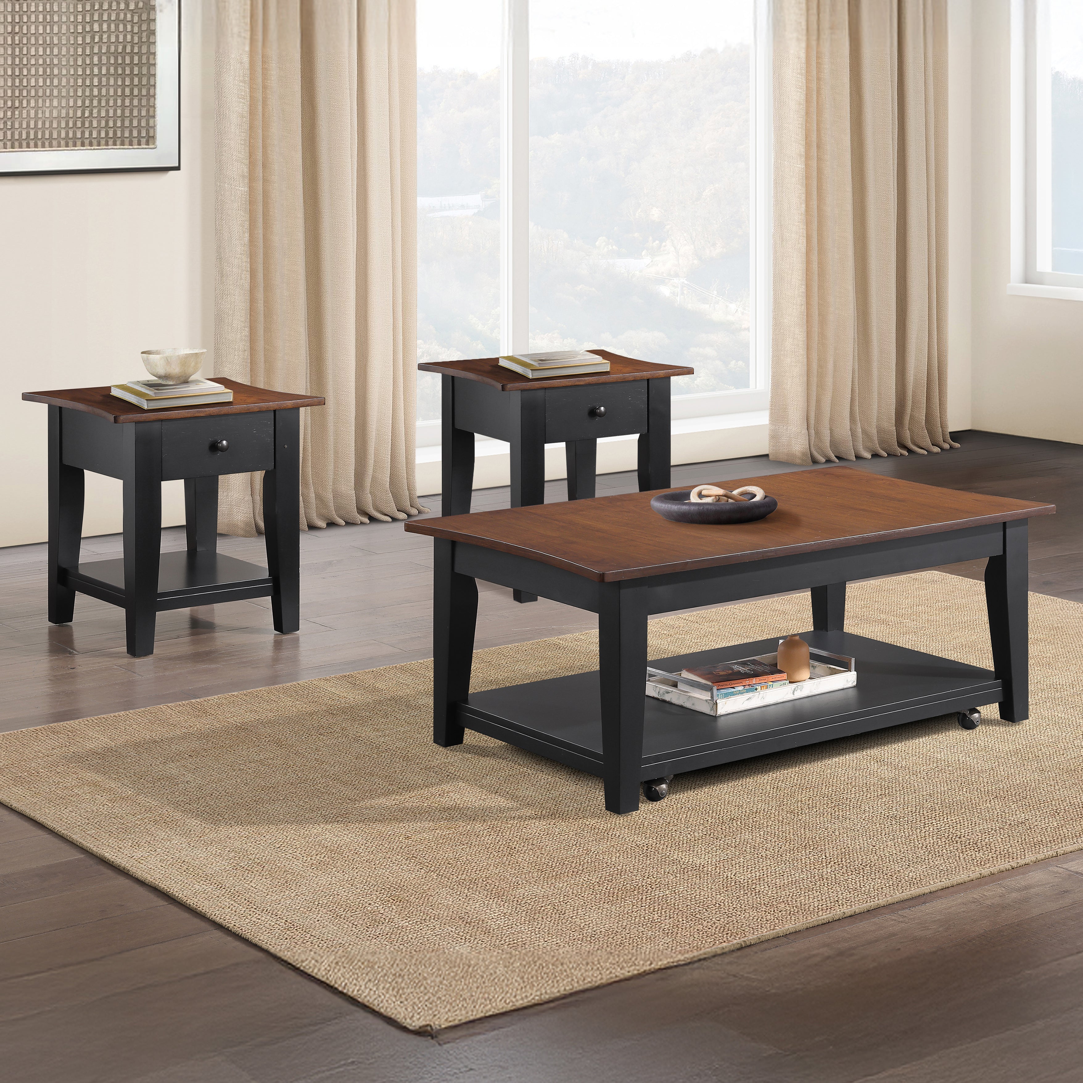 Joplin 3PC Occasional Set with 2 End Tab
