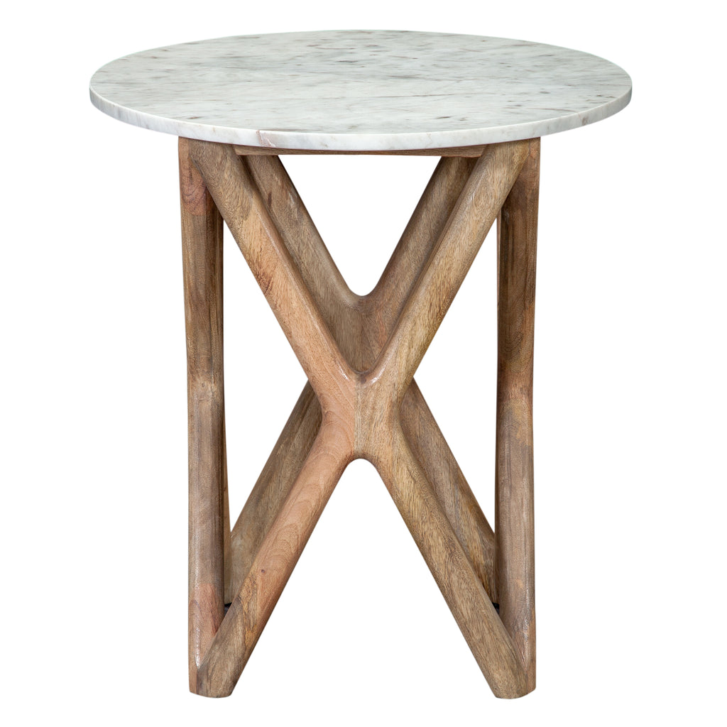 Wyman Banswara White Marble Top End Tbl