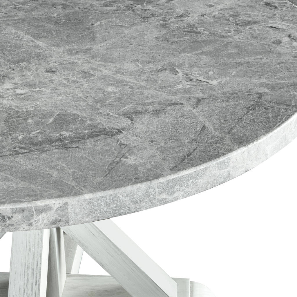 Canova Round Gray Marble Top Table