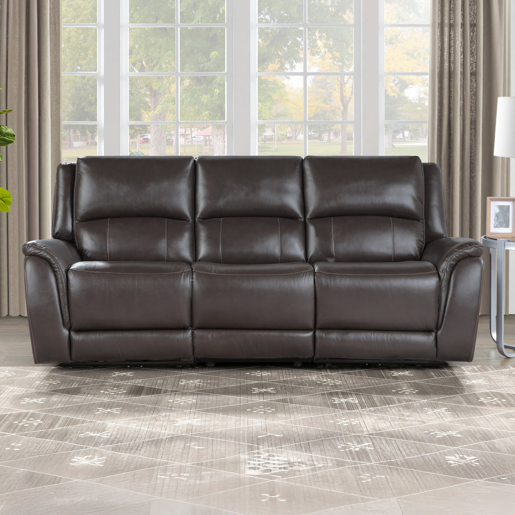 Alexandria Power Leather Reclining Sofa