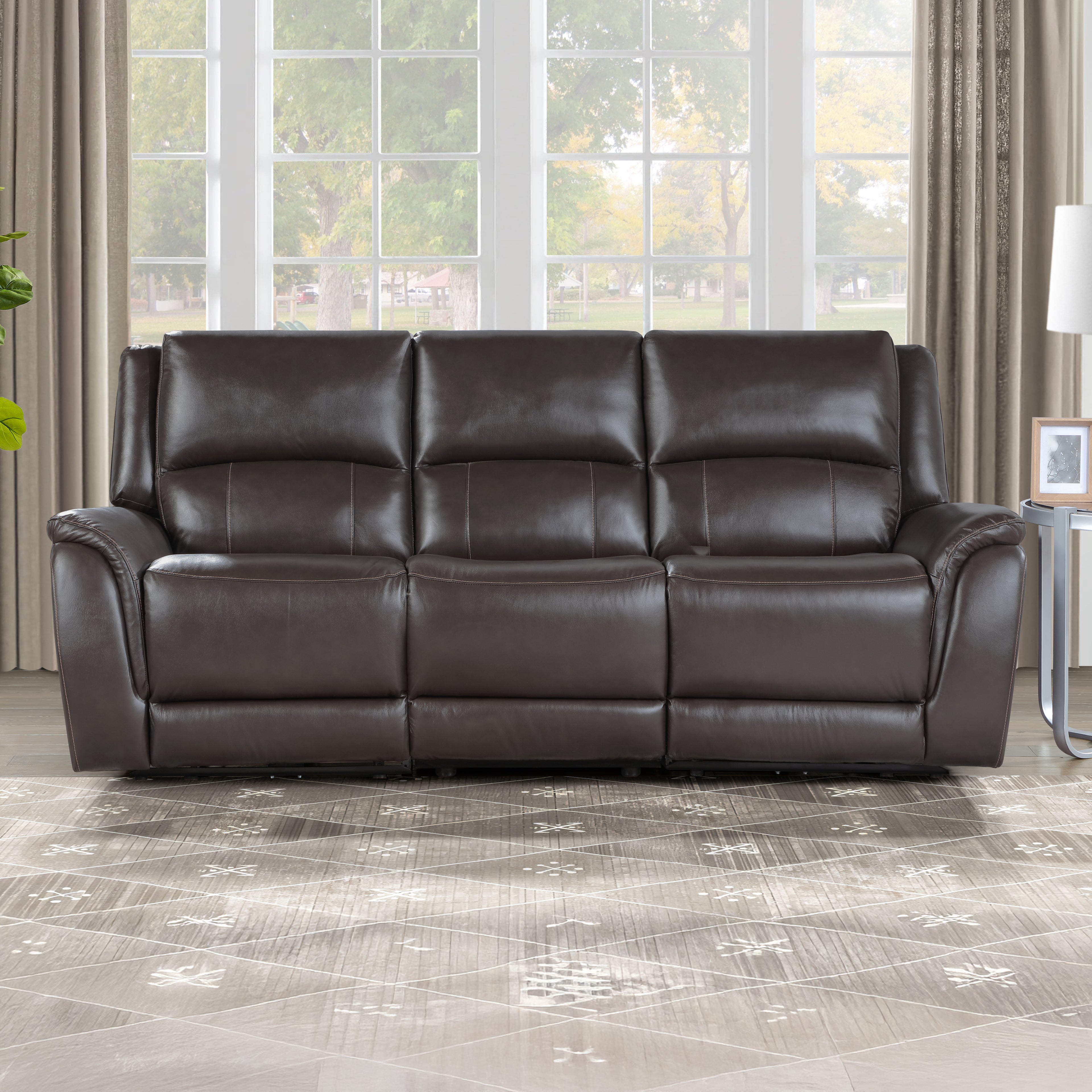 Alexandria Power Leather Reclining Sofa