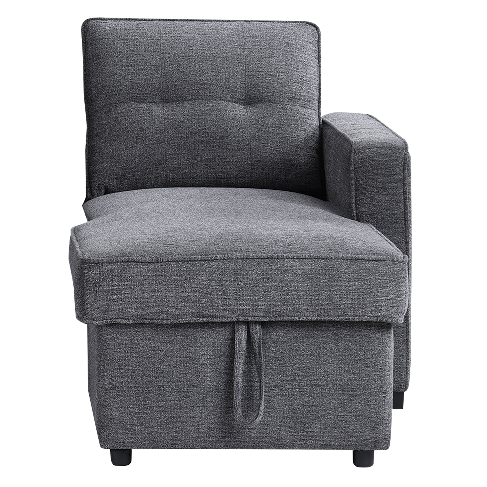 Noah Grey Reversible Chaise