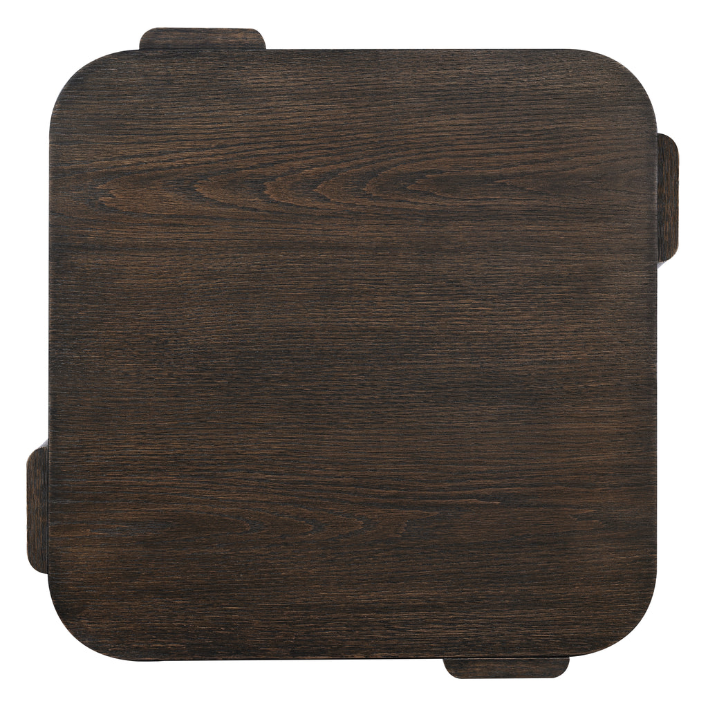 Salina Espresso Square End Table