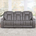 Daniel Triple Power Leather Theater Sofa