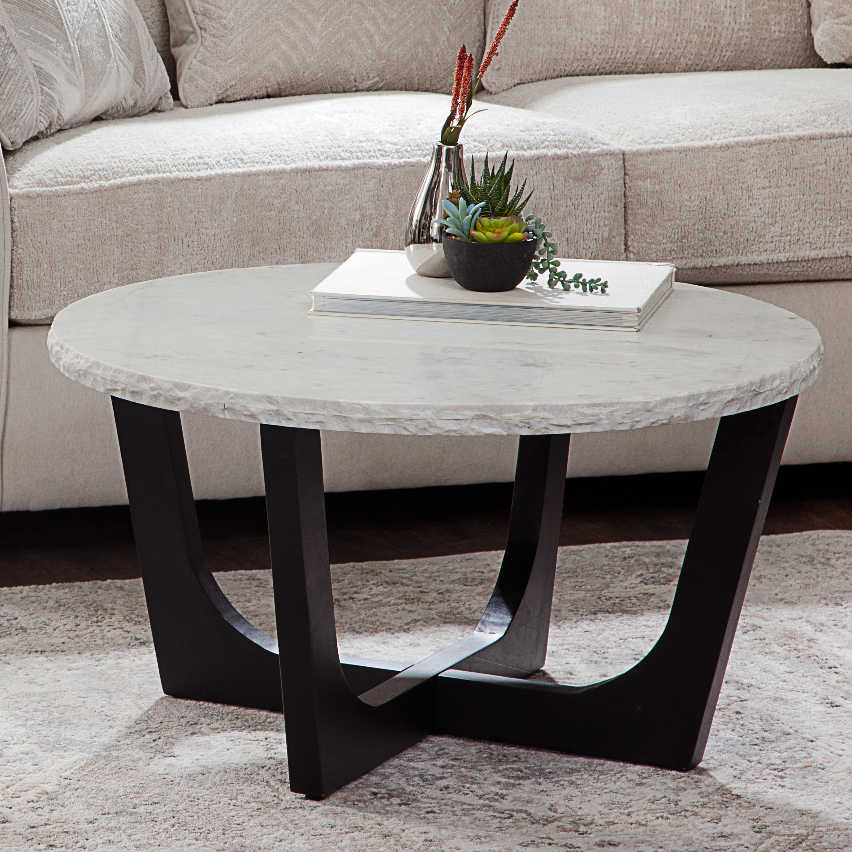 Chrissy White Marble Top Cocktail Table