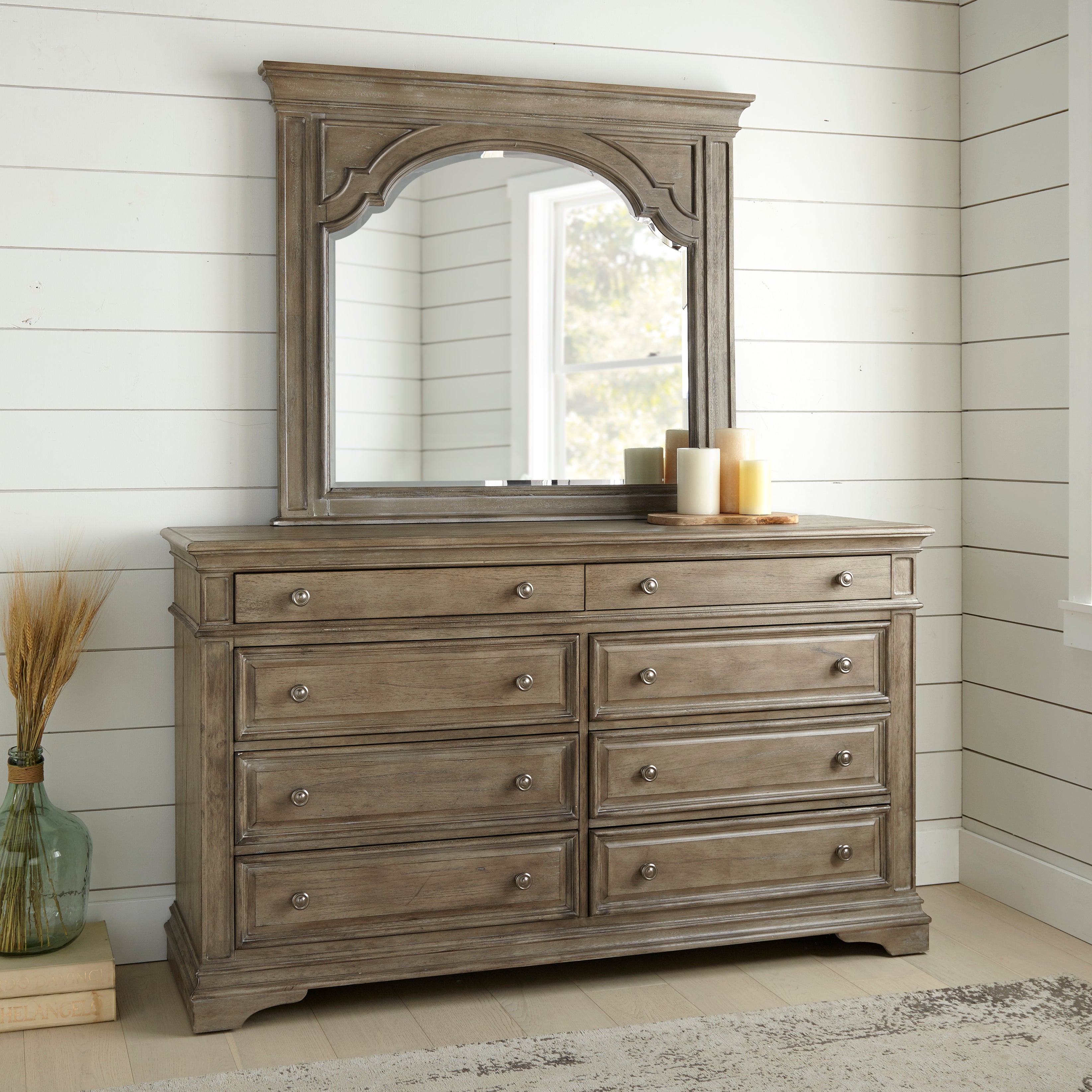 Highland Park Dresser Mirror Driftwood