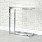 Echo White Marble Top Chairside Table