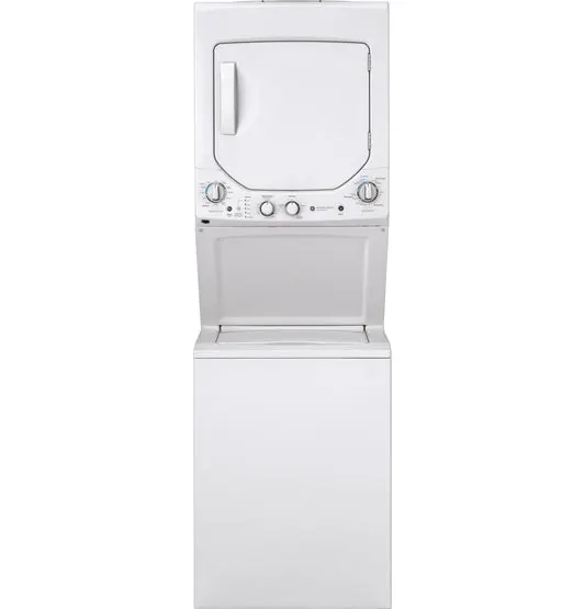 GE Unitized Spacemaker 2.3 cu. ft. Capacity Washer with Stainless Steel Basket and 4.4 cu. ft. Capacity Gas Dryer